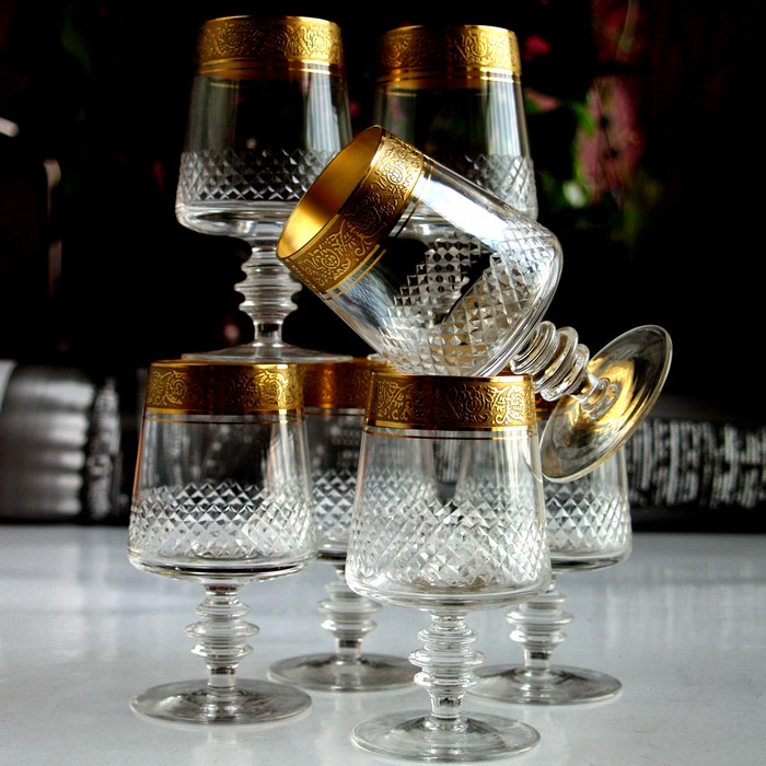 Goldrand Gläser Mintonborte