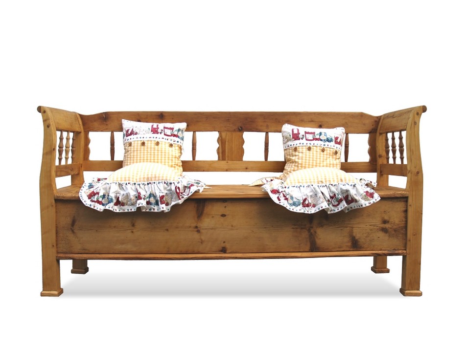 Truhe alte Sitztruhe Küchenbank Sitzbank Landhausstil Truhenbank antike Truhenbank