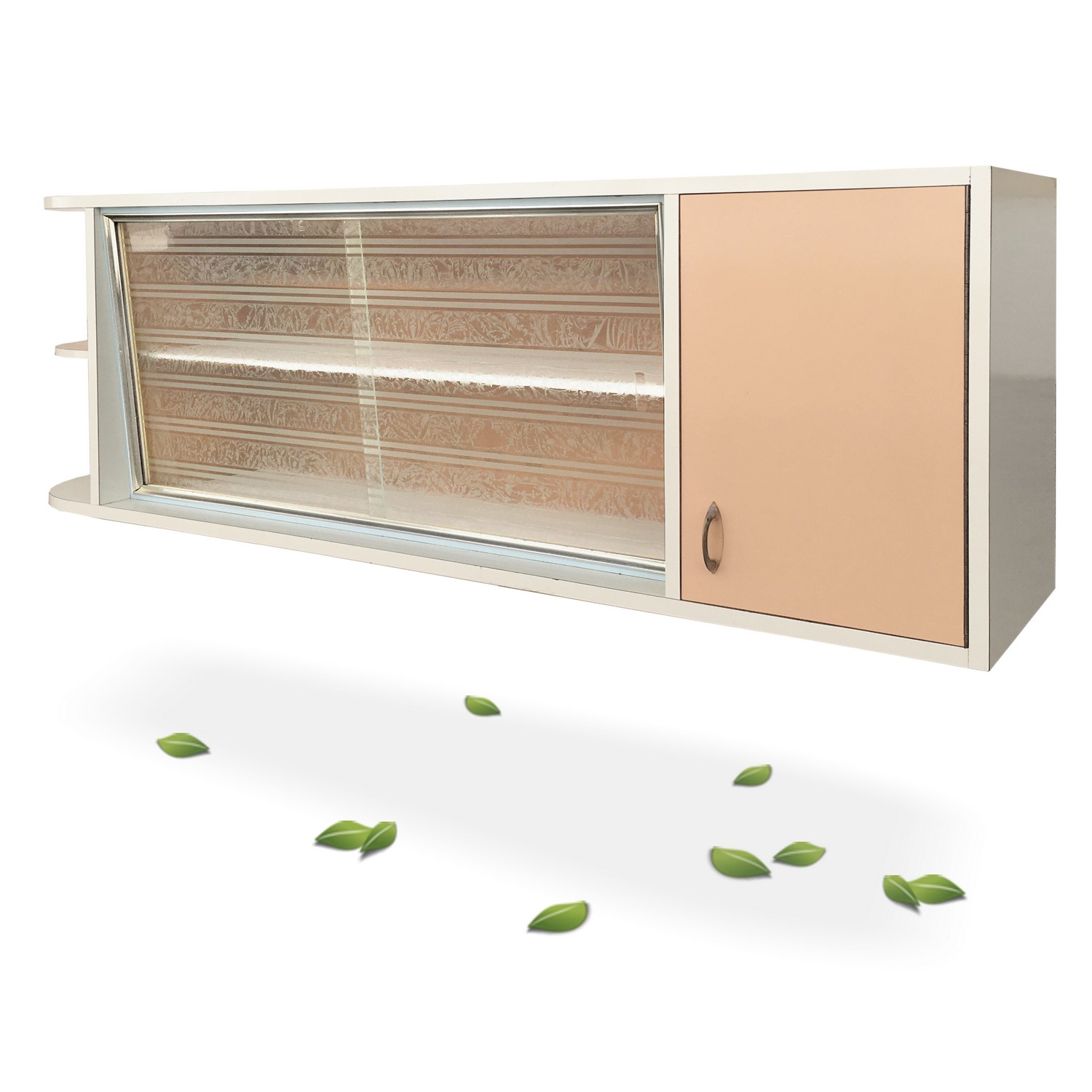 Vintage 50er 60er-Jahre Möbel Schrank Pastell Vitrine