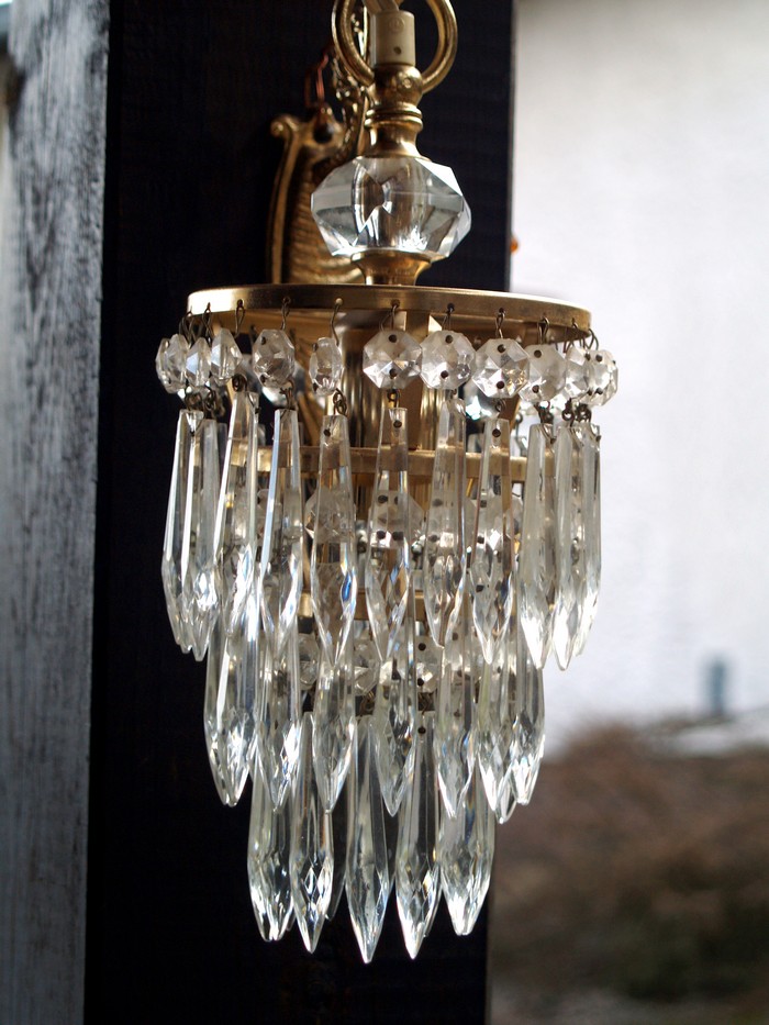 Wandlampe Kristallglas