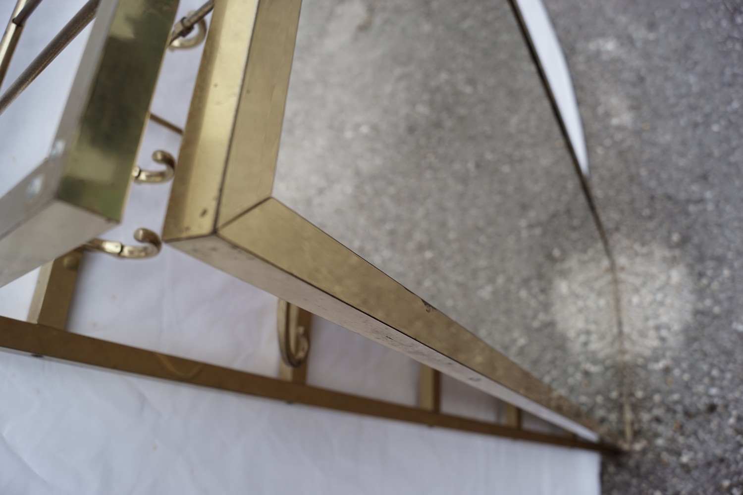 Garderobe Vintage Messing Spiegel