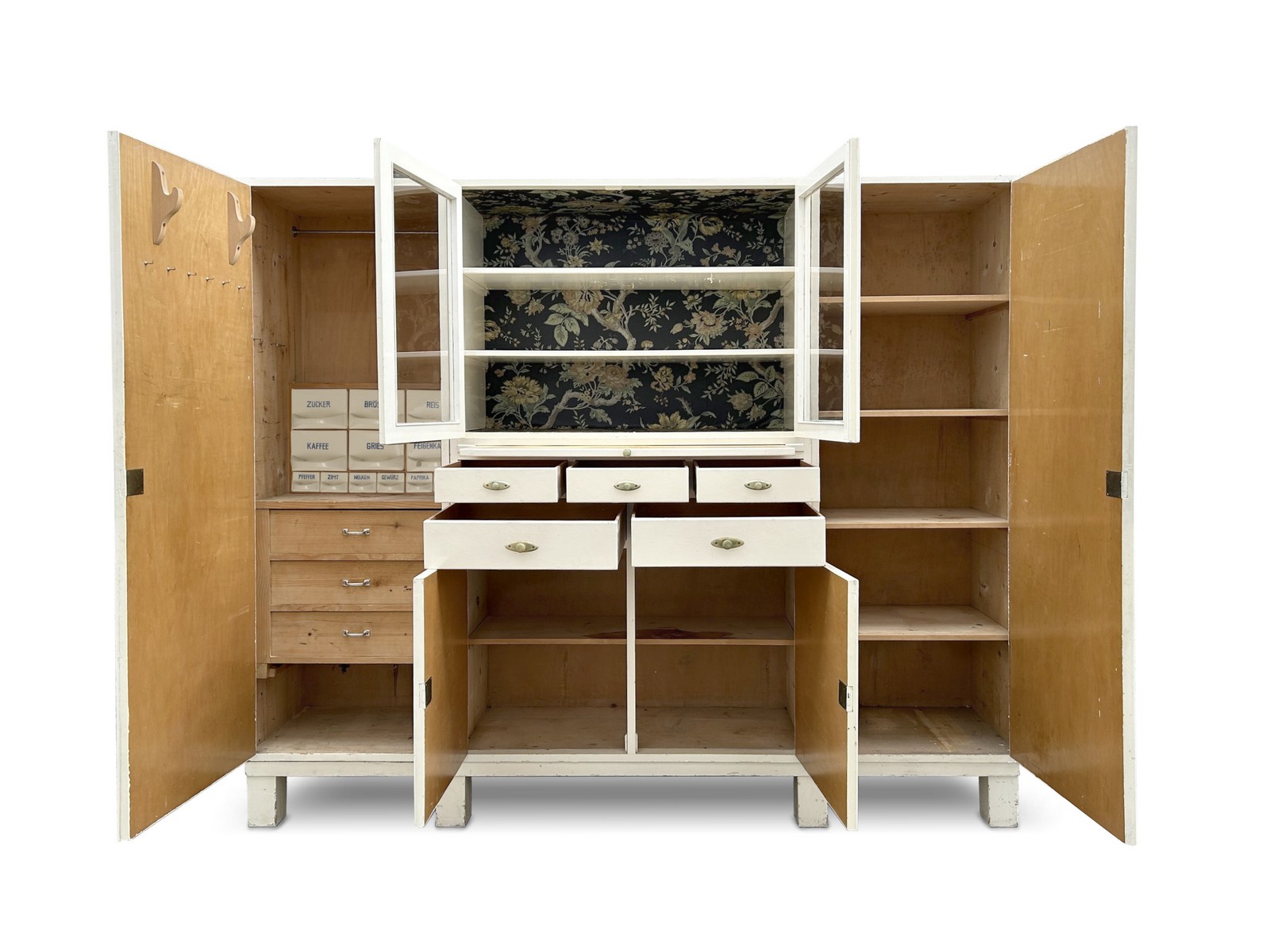 Küchenschrank antik MidCentury Vintage Möbel creme Omas Schüttenregal Küchenschrank antik MidCentury Vintage Möbel creme Omas Schüttenregal