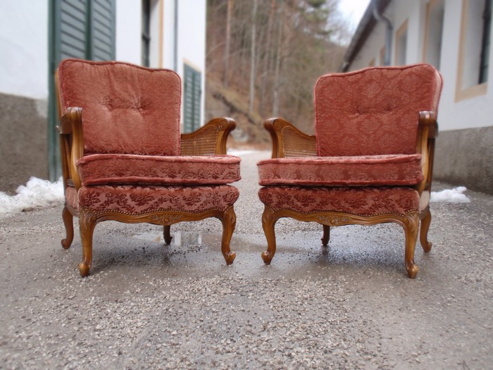 Armlehnstuhl Geflecht Vintage Chippendale Armlehnsessel