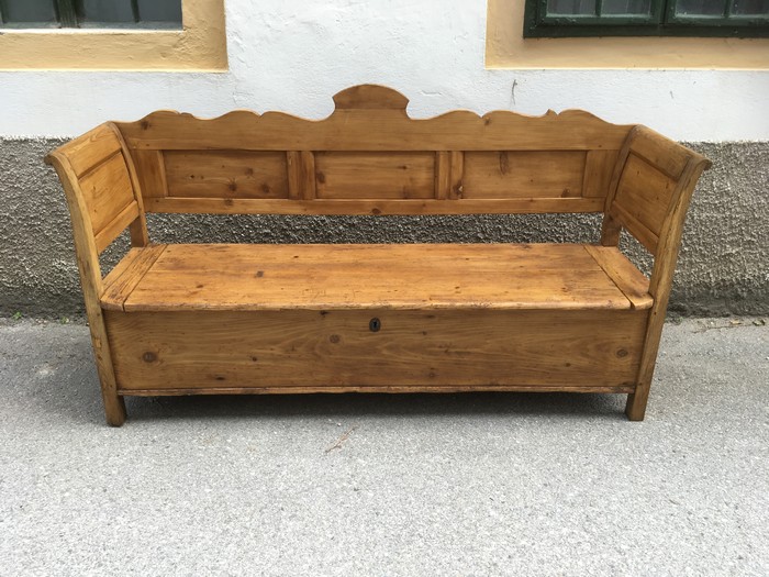 Sitzbank Weichholz antik