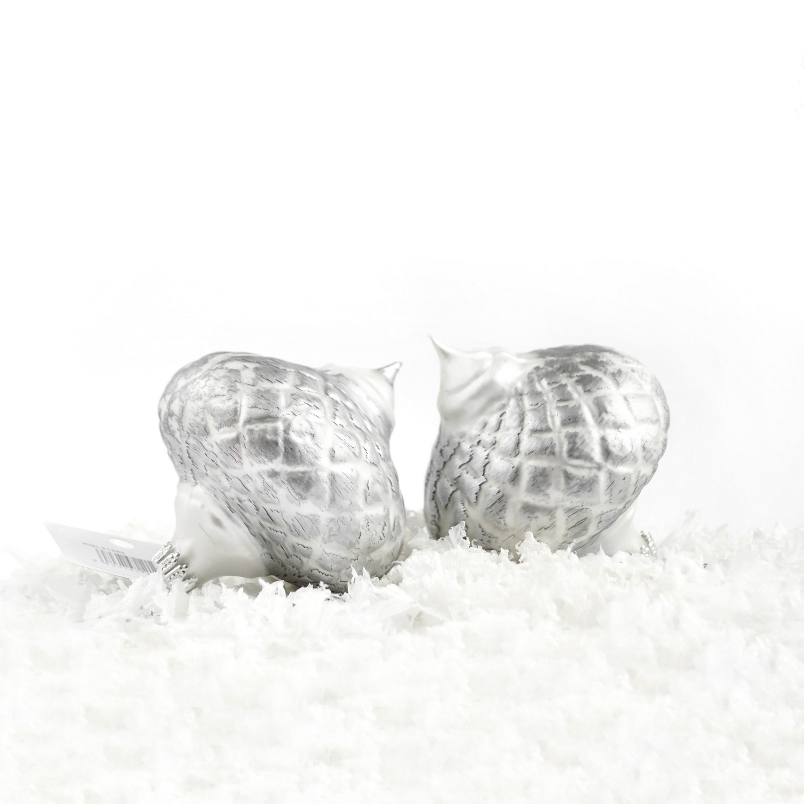 Christbaumschmuck Barock Ornament Silberraute Christbaumkugel Glas Christbaumkugel Glas mundgeblasen handgemacht lauscha Raute Ornament