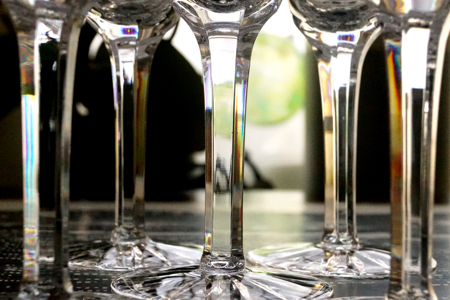 Sektgläser Bleikristall Gläser hoch Champagnerflöten Vintage geschilffen