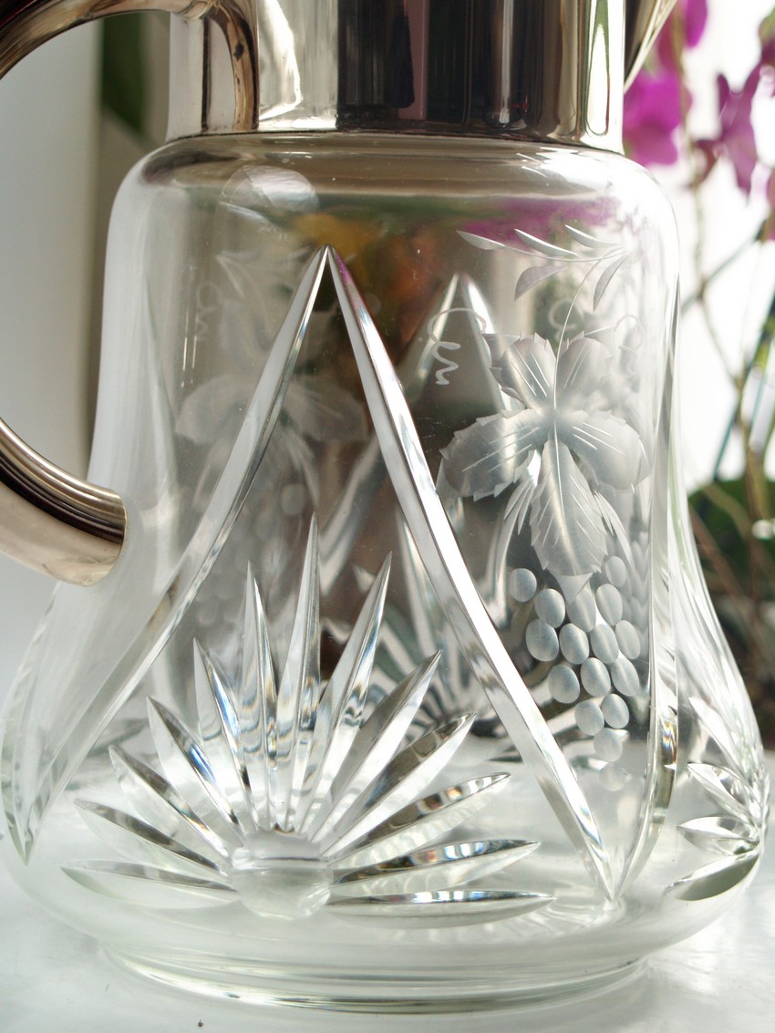 Saftkrug Bleikristall geschliffen