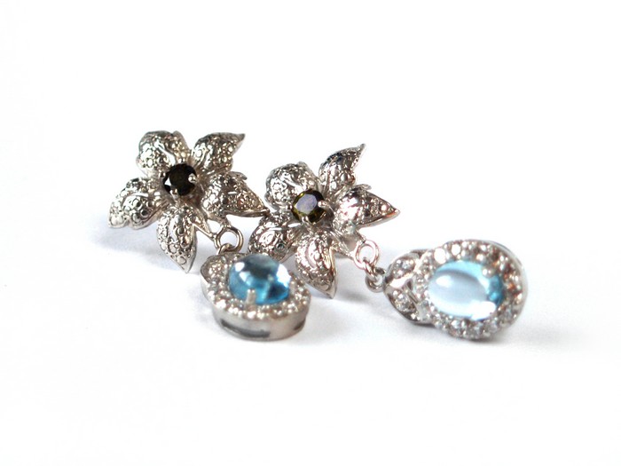 Ohrstecker Aquamarin