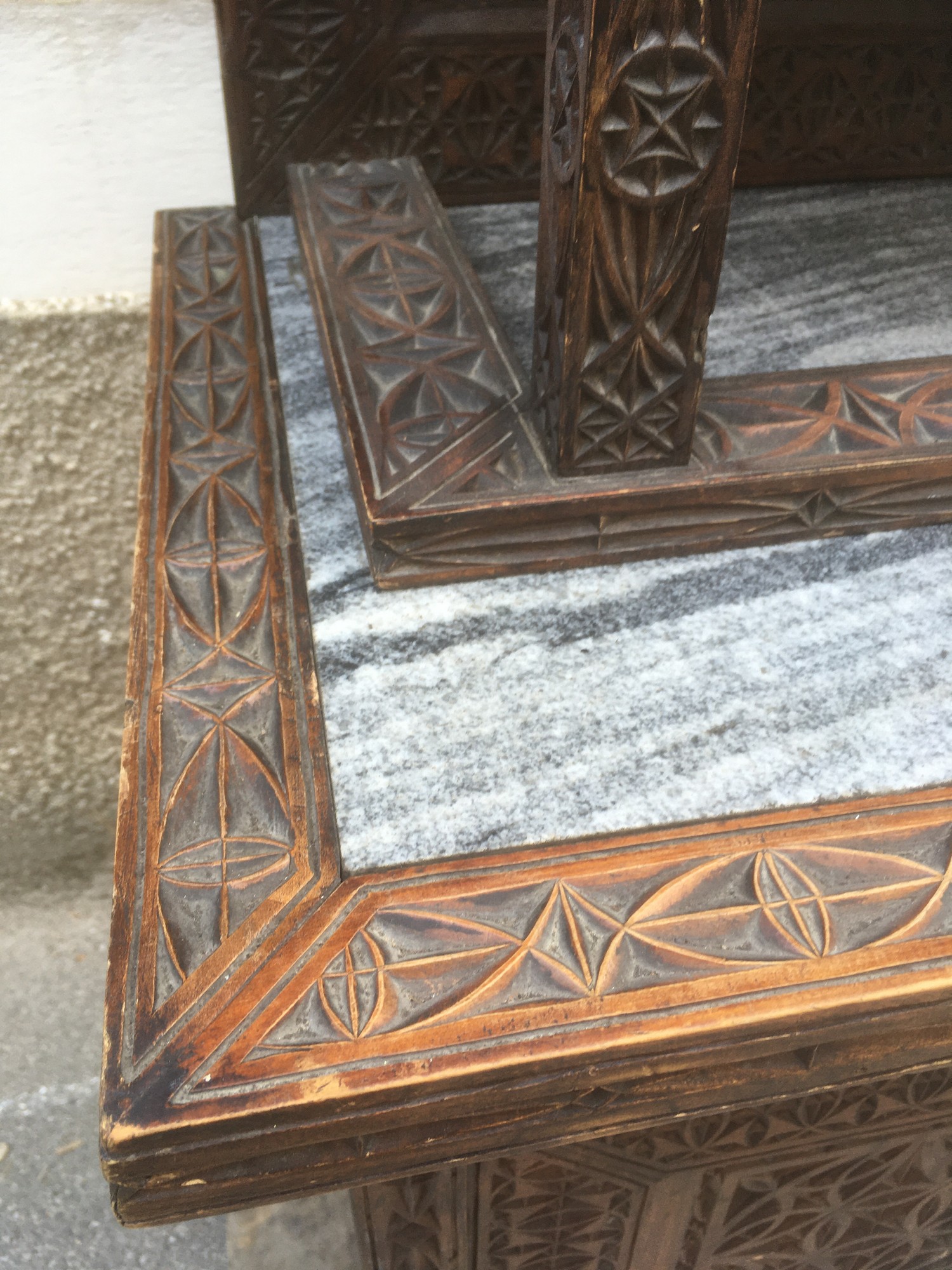 Carved Vintage Cabinet antique for Kitchen