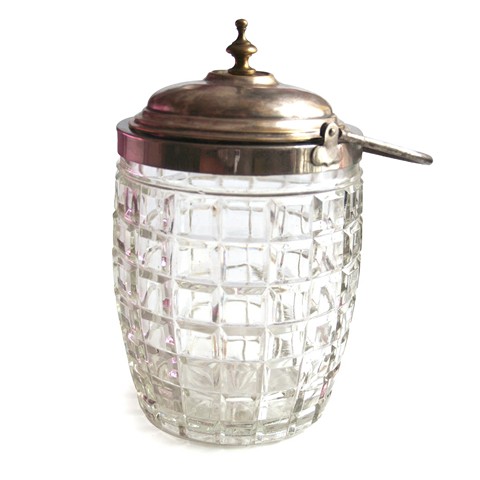 Bonbonniere Keksdose Deckeldose Vorratsdose Glas Dose Shabby Chic antike Deckeldose Glas