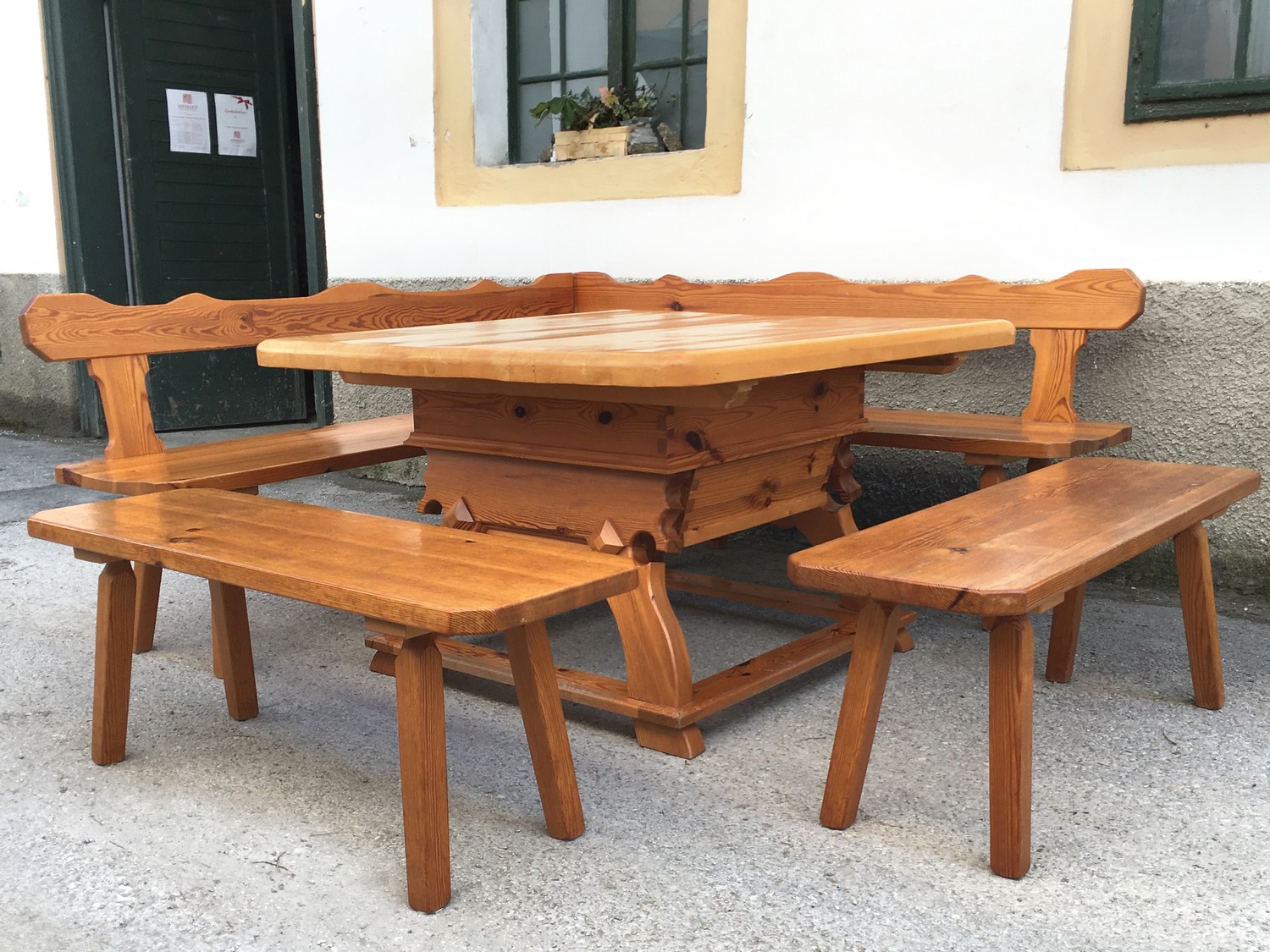 Sitzbank Vollholz Vintage massive Landhausstil Bauernmöbel