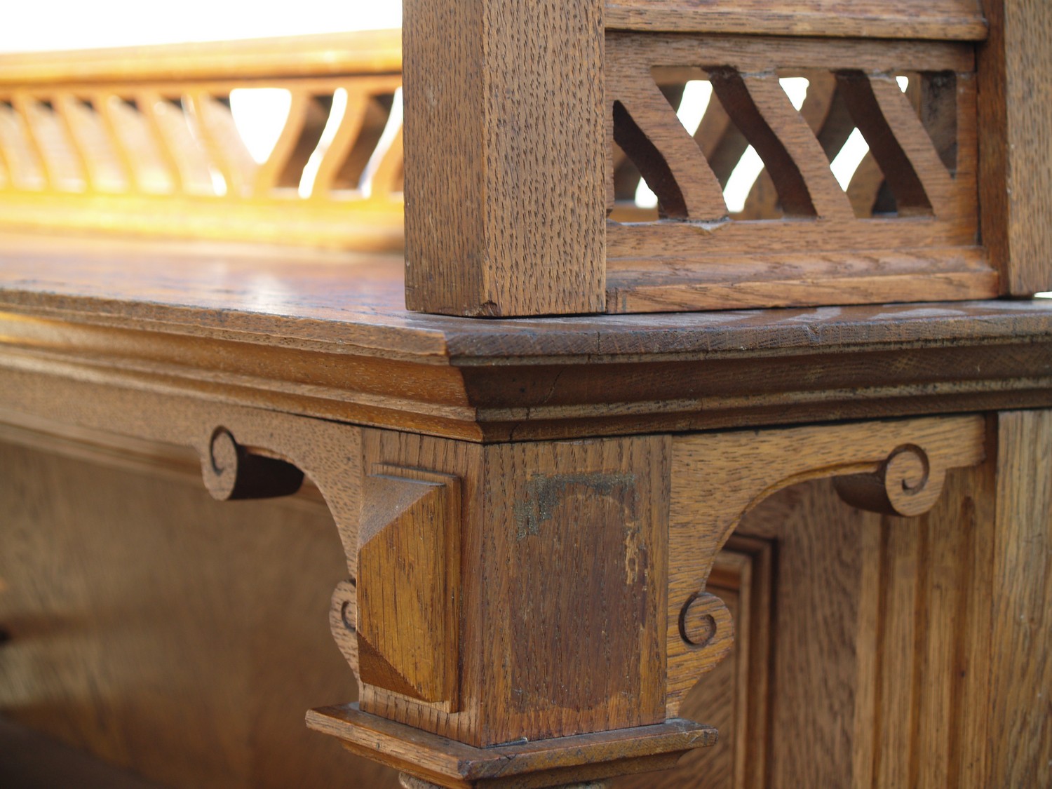 Buffet Schrank Anrichte Möbel antik Regal Holz Vollsäulen Kommode Konsole