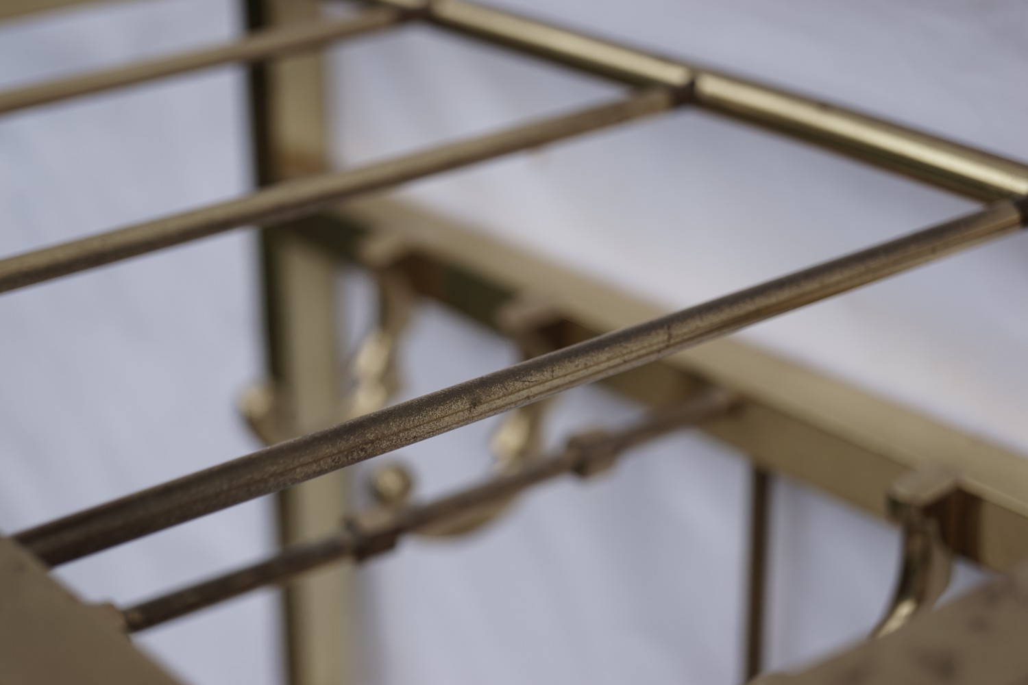 Garderobe Vintage Messing Hutablage Kleiderbügel