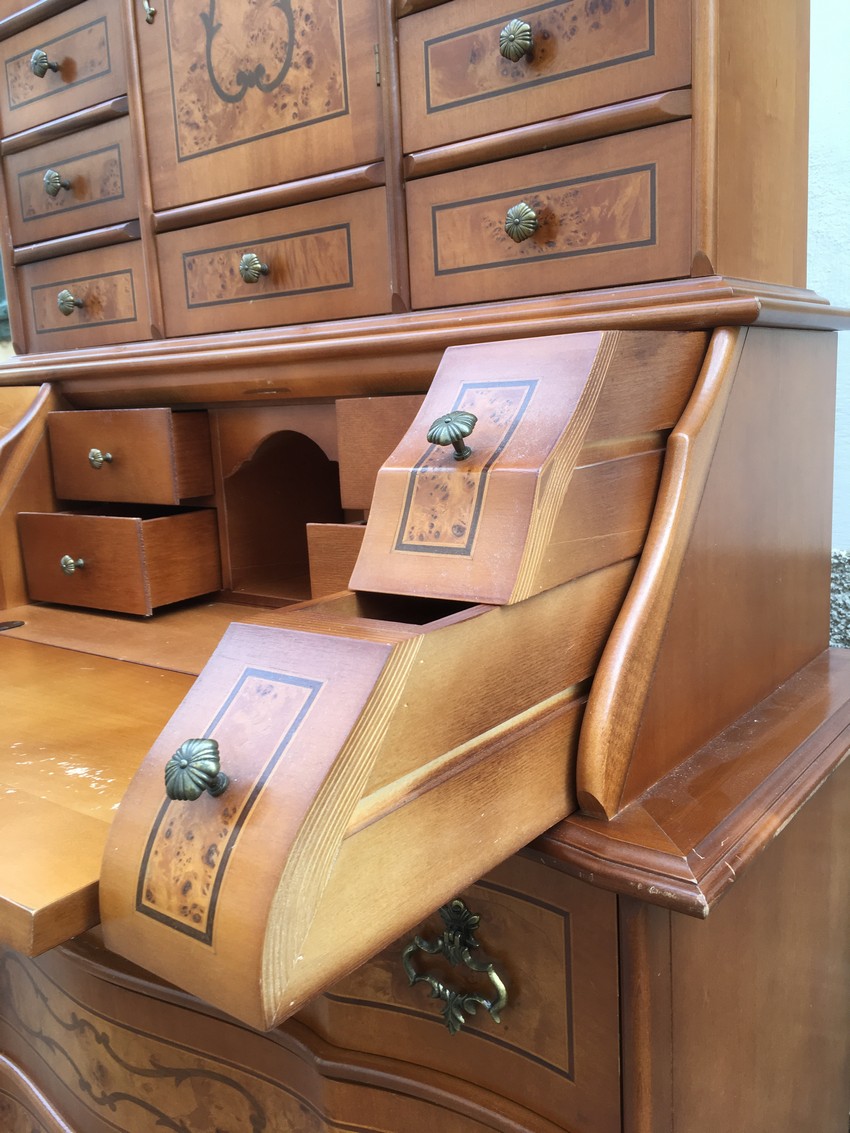 Schreibtisch antik Intarsien