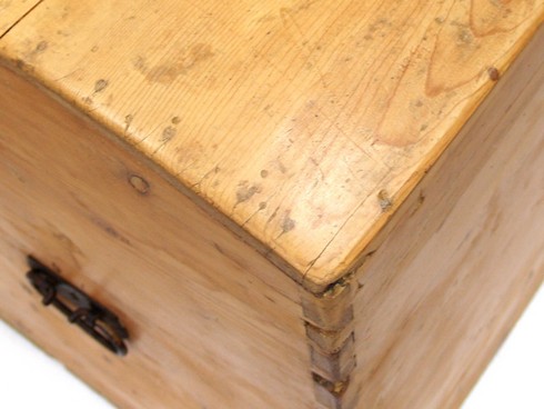 antike Truhe Naturholz