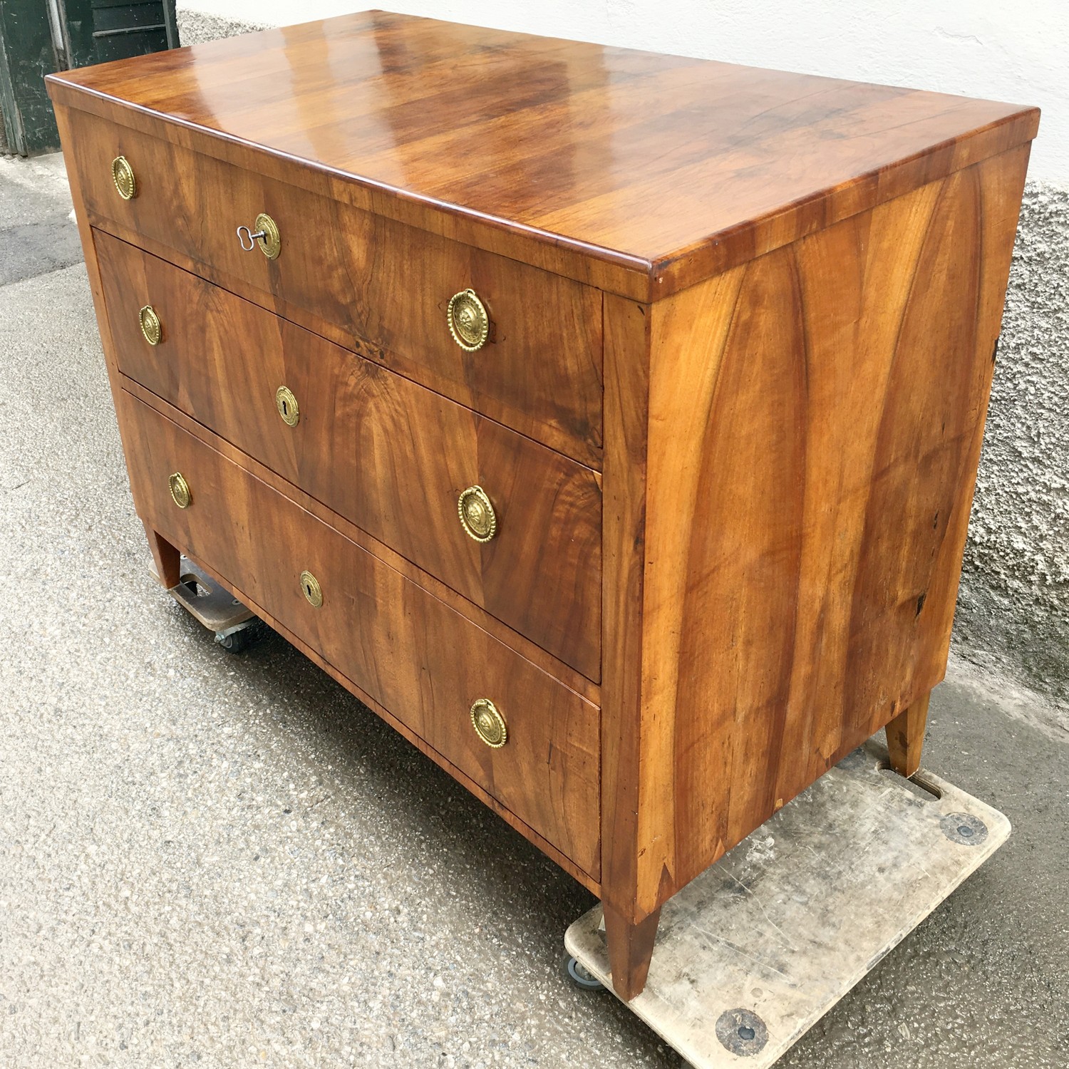 Kommode Ladenkommode Biedermeier Nussholzfurnier antik original