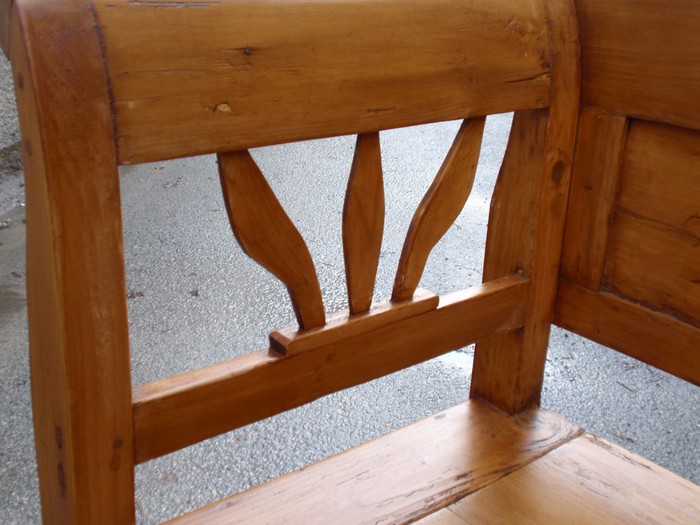 Truhenbank Weichholz antik