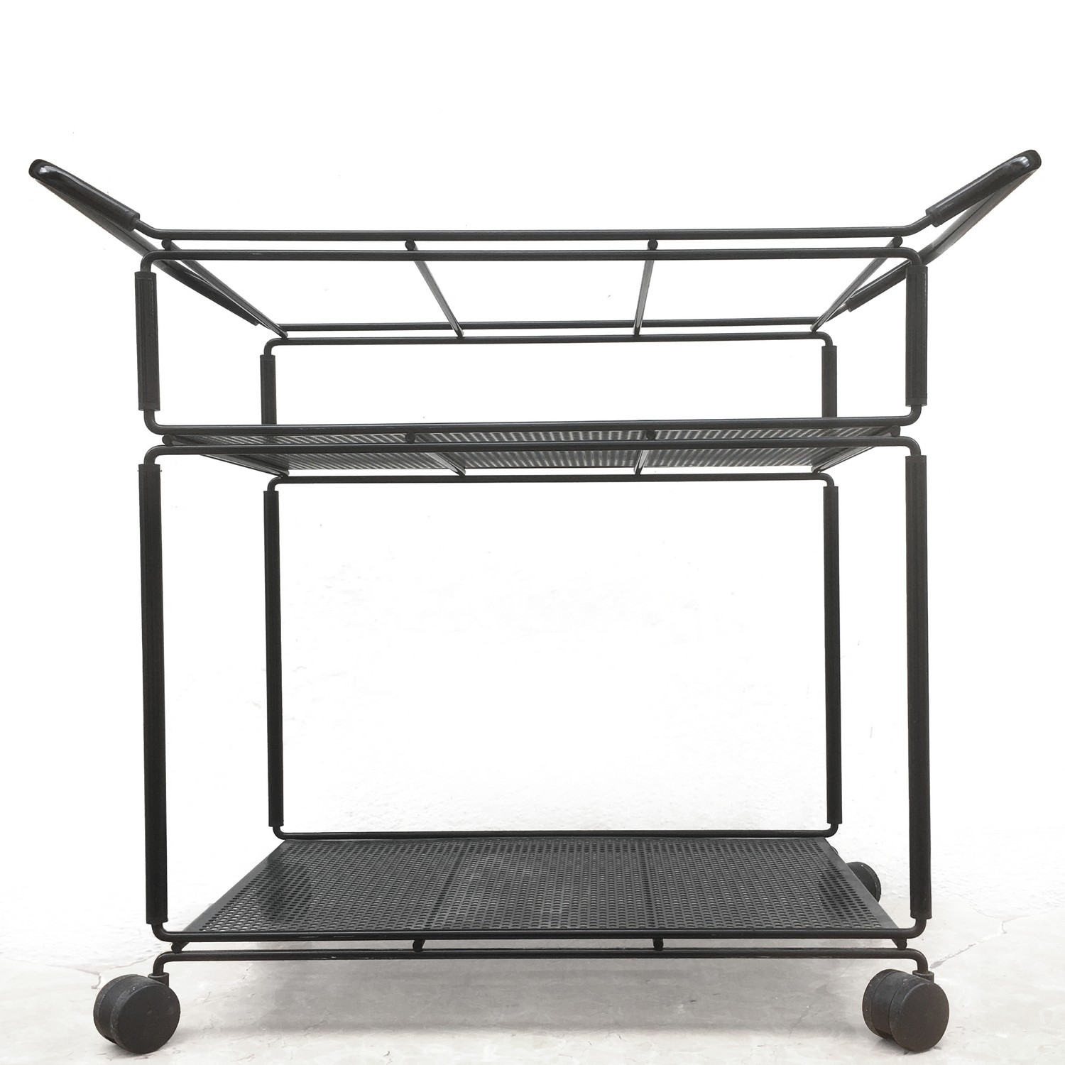Metall Barwagen noir Industrialdesign Serviertisch Retro