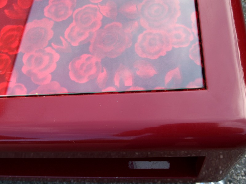 Bretz Metall Tisch Rosenstoff