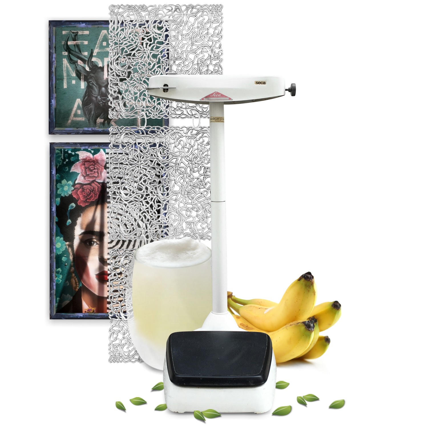 Personenwaage Arztwaage Vintage Retro Original Standwaage Säulenwaage cremefarben Personenwaage Arztwaage Vintage Retro Original Standwaage Säulenwaage cremefarben