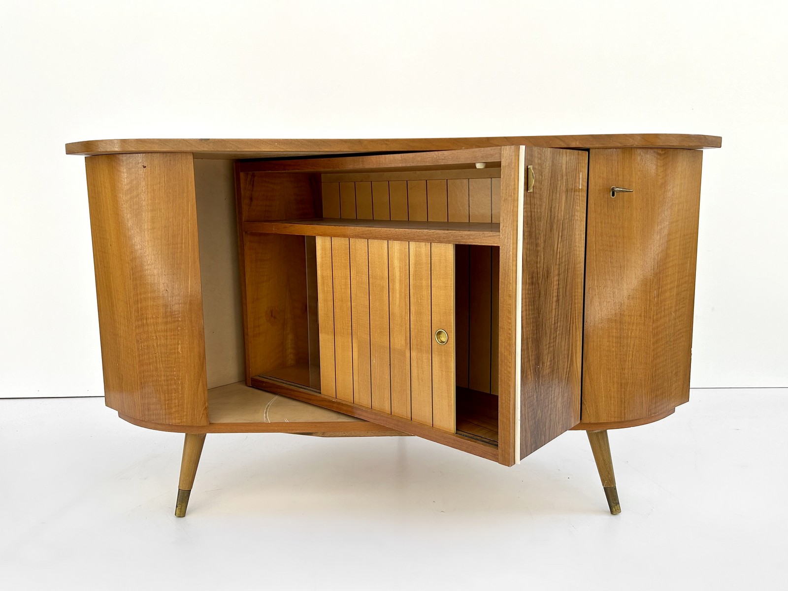 Vintage Barschrank Eckkommode Drehbar 60er-Jahre Retro Bar