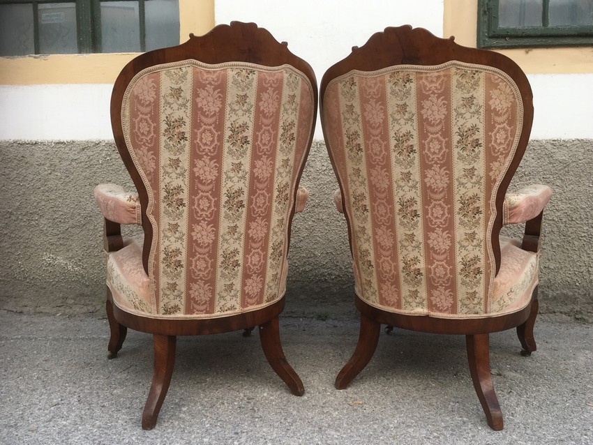 Sessel antLouis Philippe Armlehnstuhl antik Sessel Biedermeier Intarsien Barockik