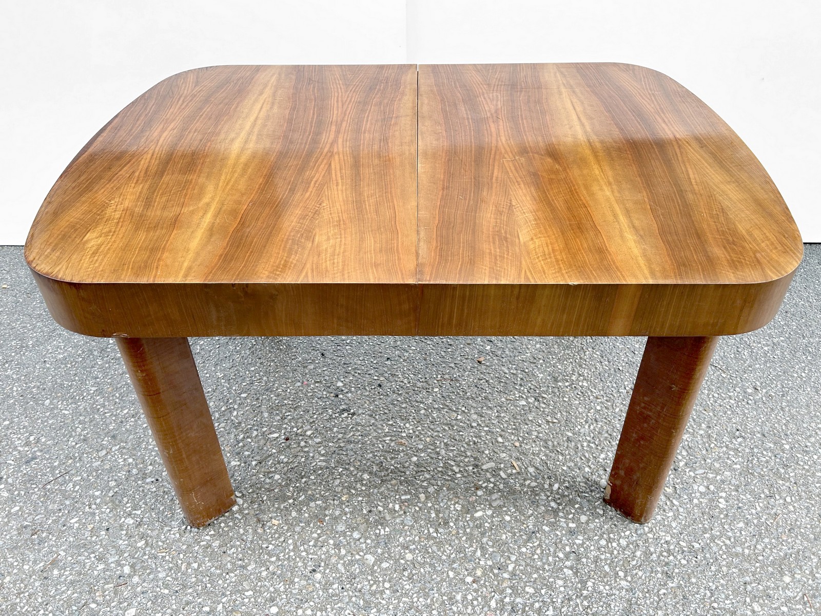 artdeco tisch antik ausziehbar nuss art deco Speisetisch massivholz antiquität brutalistisch Refugiumstisch