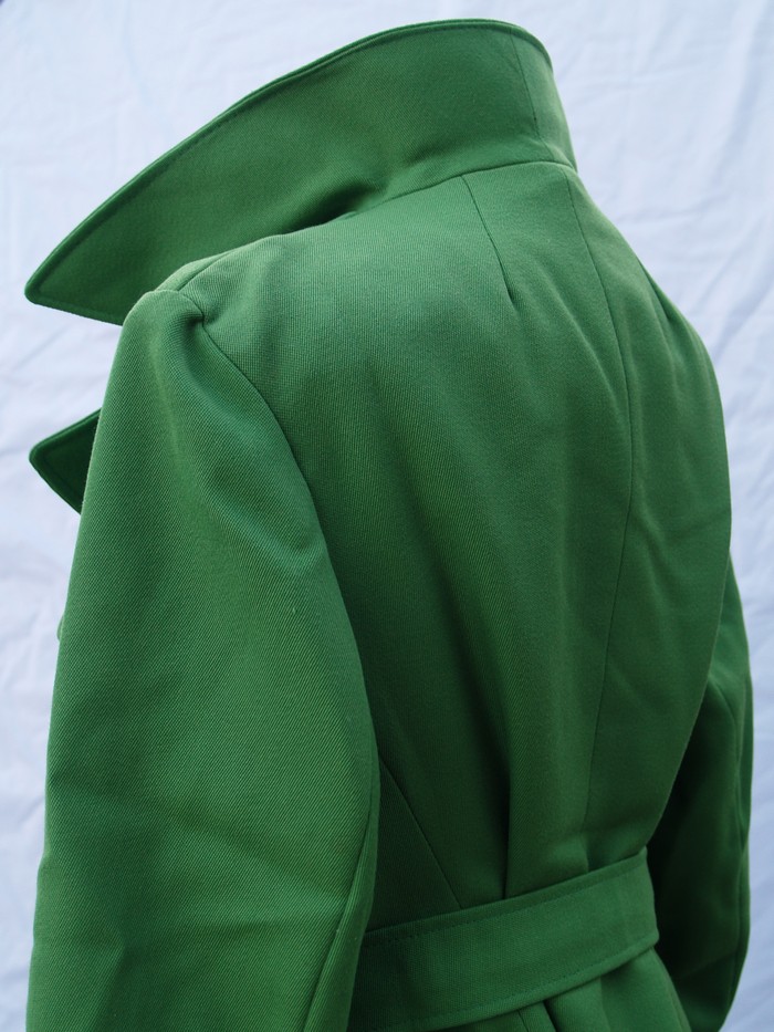 Retro Stoff Mantel grün