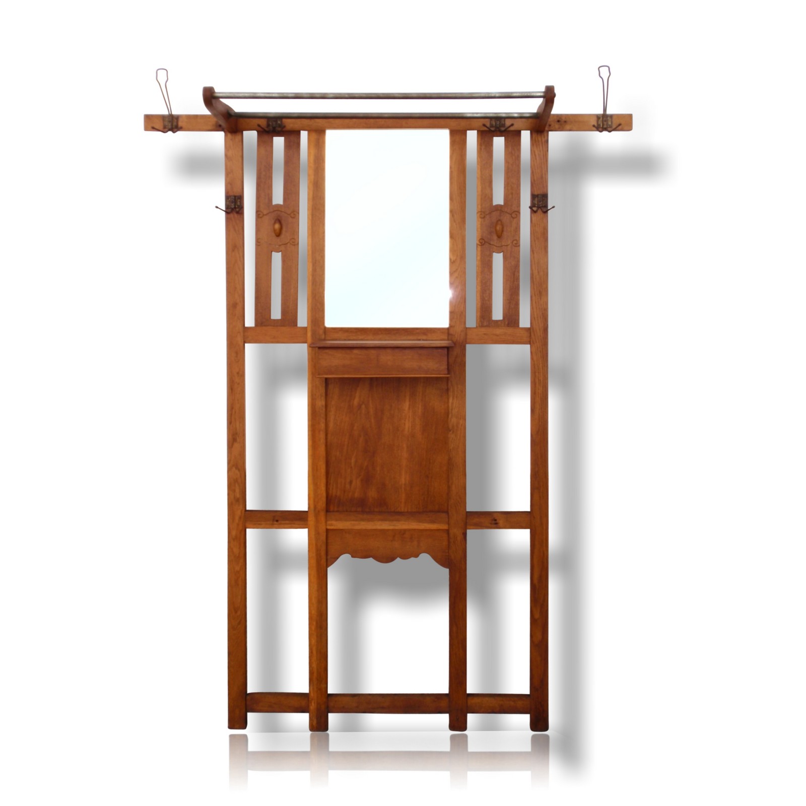 Garderobenwand antik Garderobe Jugendstil Wandgarderobe mit Fach Garderobenwand Jugendstil