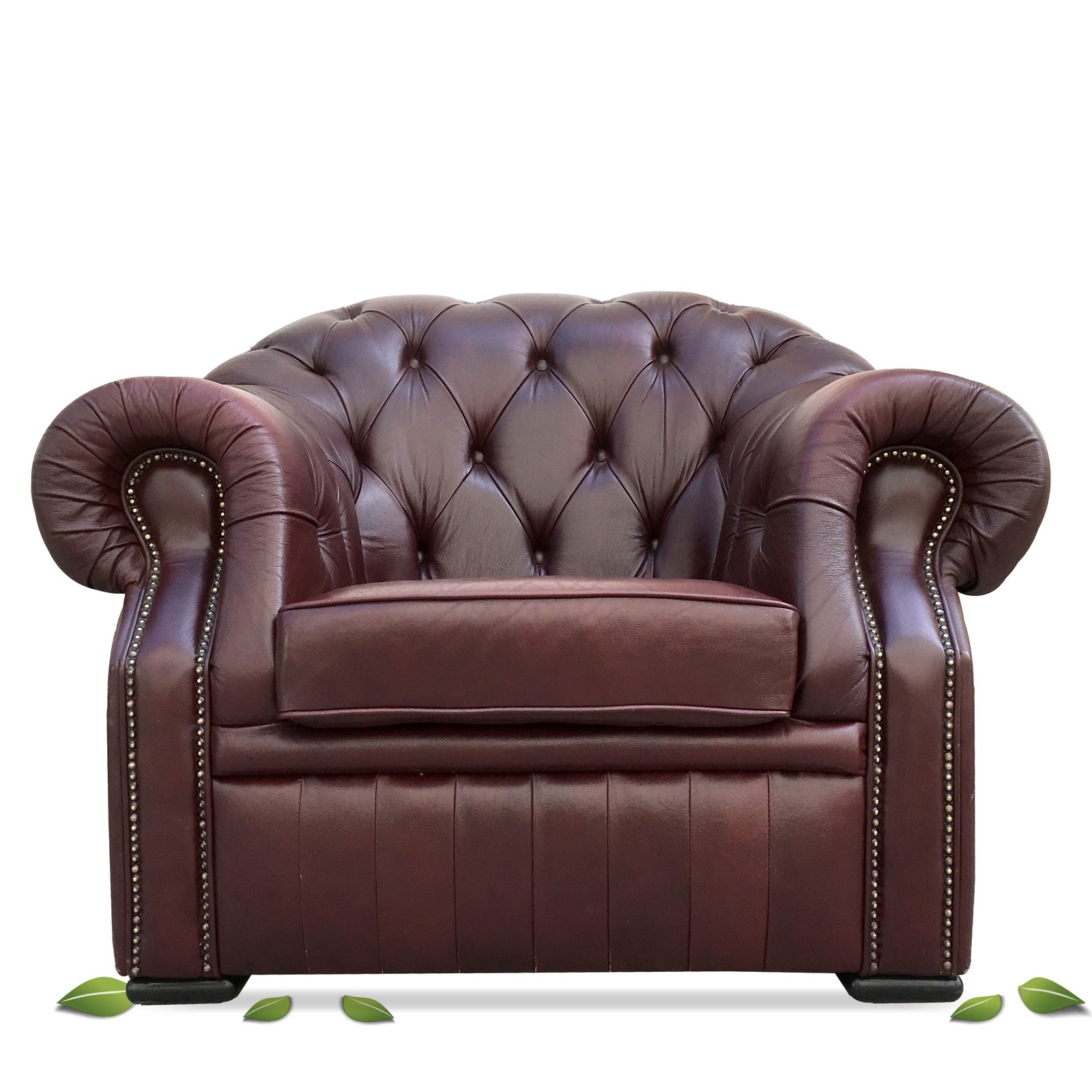 Armlehnstuhl Leder Chesterfield