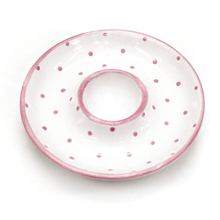 Gmundner Keramik handbemalt Landhausstil Eierbecher "rosa Tupferl" Gmundner Keramik Tupferl rosa Eierbecher