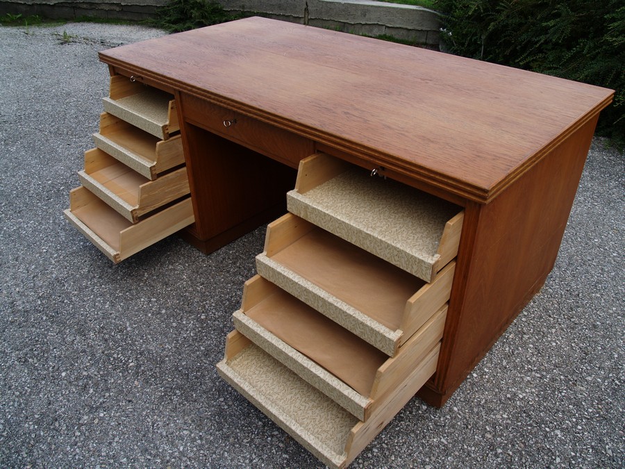 Schreibtisch Rollladen antik Vintage