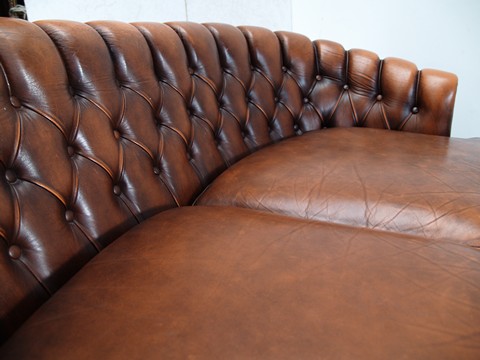 Chestefield Sofa Leder braun