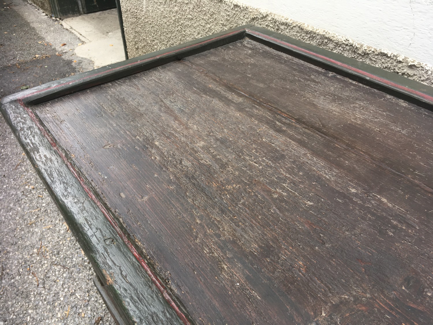 Bauerntruhe handbemalt Truhe provinziell antik 19. Jhdt. gross Weichholz massiv