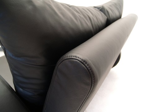 Bretz Ledersofa schwarz Sofa Popeye