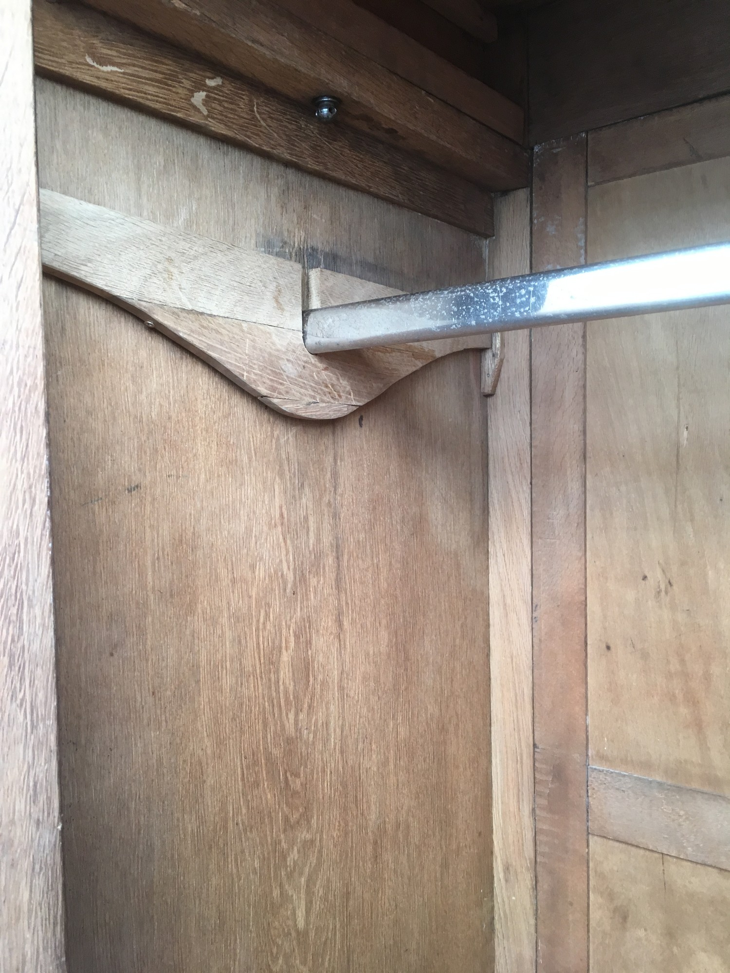 Dielenschrank Jugendstil antik Möbel Schrank Spiegel massiv Vollholz Vintage Einrichtung