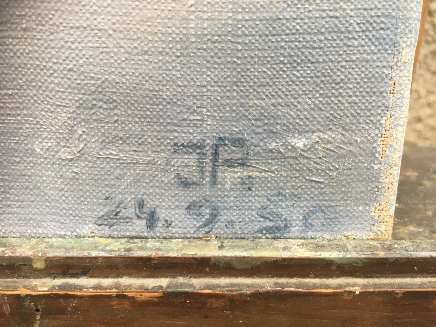 Oelbild Leinwand Winterlandschaft Sonnenuntergang signiert Bild Gemaelde