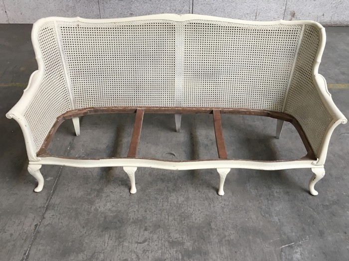 Sofa antik weiß Wiener Geflecht