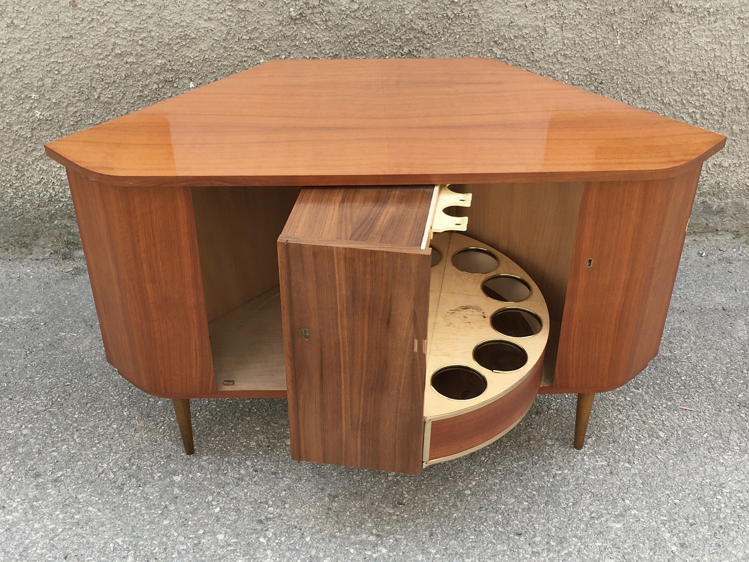 Barschrank Kommode Eckschrank Vintage Drehbar Original Retro