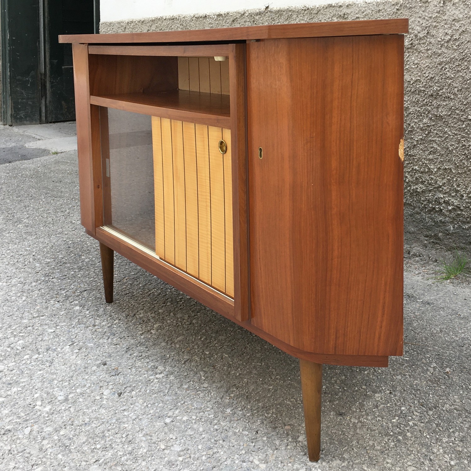 Barschrank Kommode Eckschrank Vintage Drehbar Original Retro