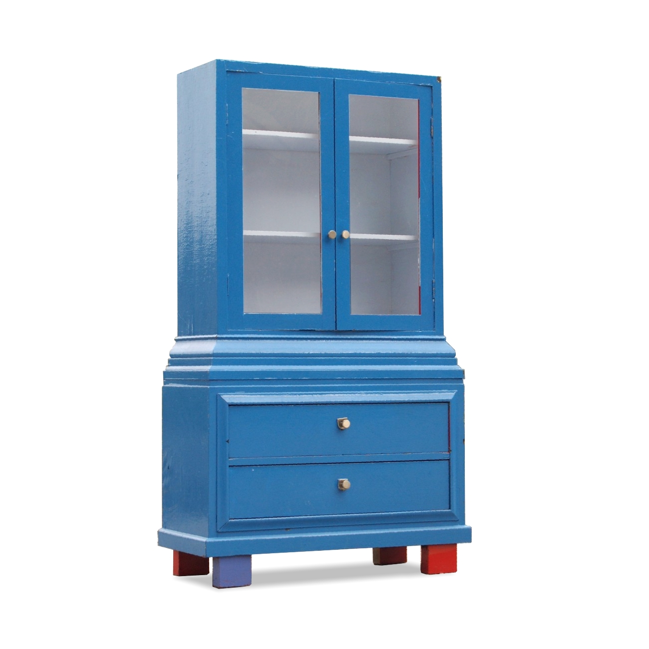 Vintage Küchenschrank blau