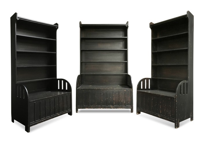 Bibliotheksbank schwarz