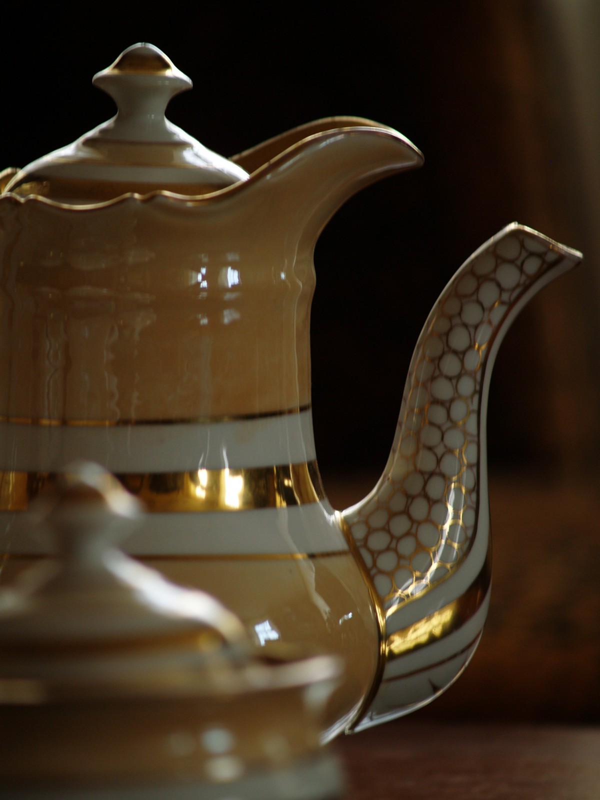 Porzellan golden antik Biedermeier