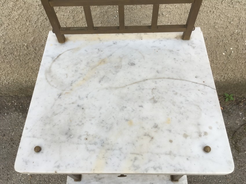 Schrank antik Messing Marmor Jugendstil