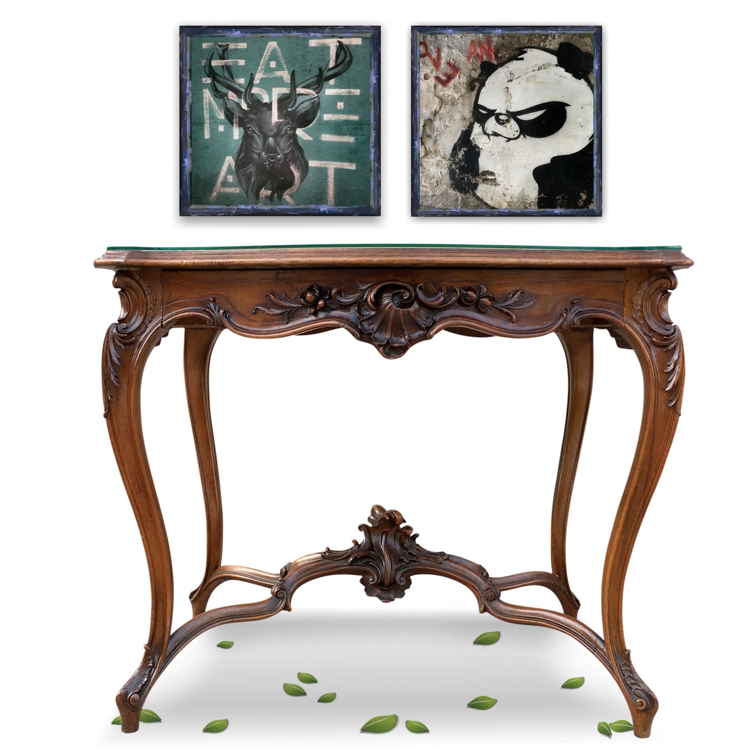 Tisch antik Salontisch Glasplatte Wiener Barock Pfeiferlbarock mit Lade Tisch antik Salontisch Glasplatte Wiener Barock Pfeiferlbarock original