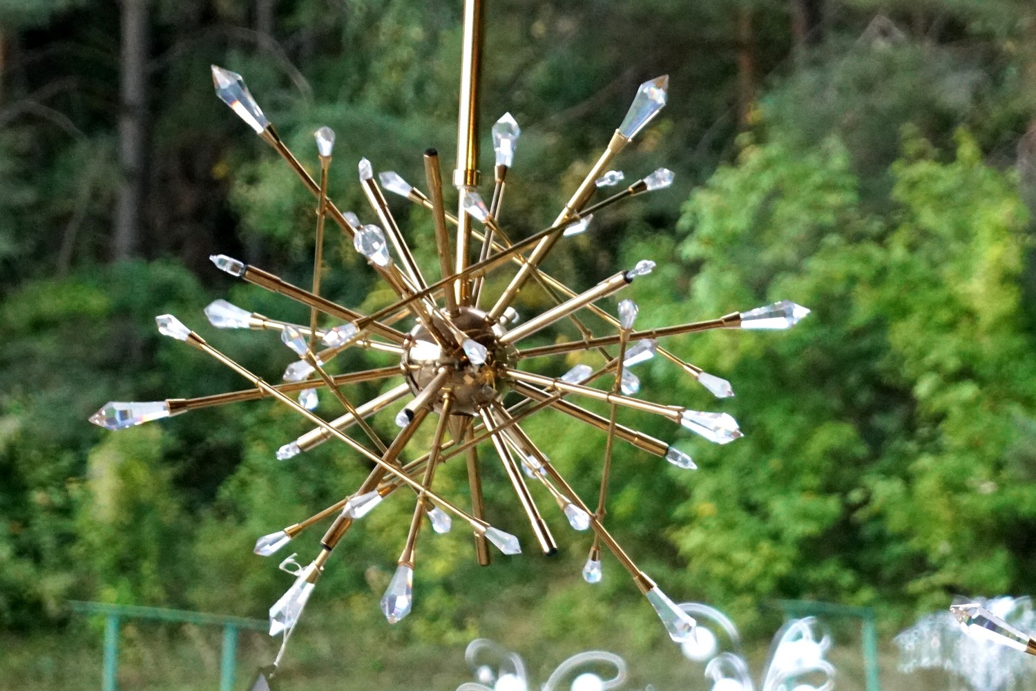 Kronleuchter Orion Wien Leuchter 24k vergoldet Bleirkristall Sptunik Starburst Galaxy Design handmade Ausstellungsstück Sale