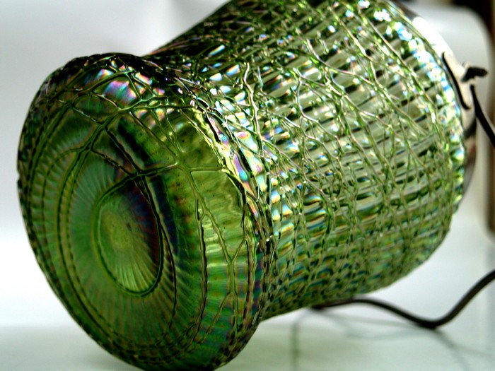 Jugendstil Glas grün
