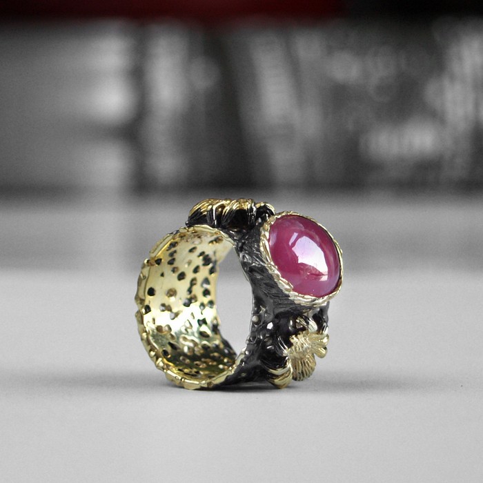 Ring Silber Spider