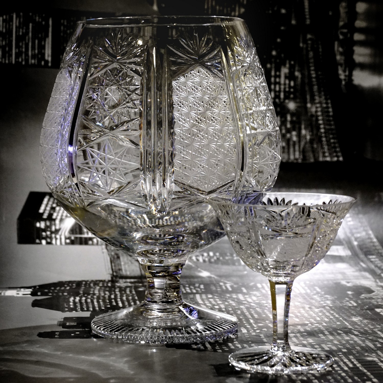 Bleikristall Vase Bowle Cocktail Gläser Kerzenständer Kerzenhalter Windlicht groß Whiskyglas