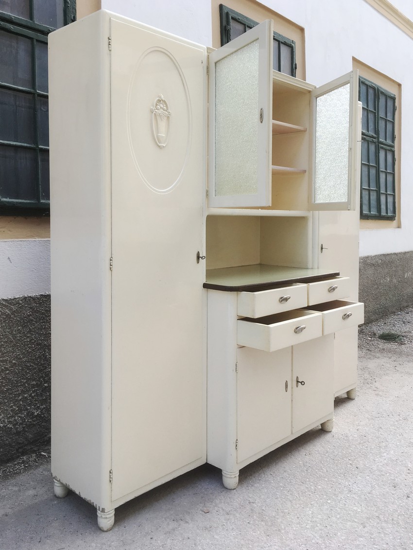 Küchenschrank creme Midcentury Buffet Schrank Vintage Kredenz